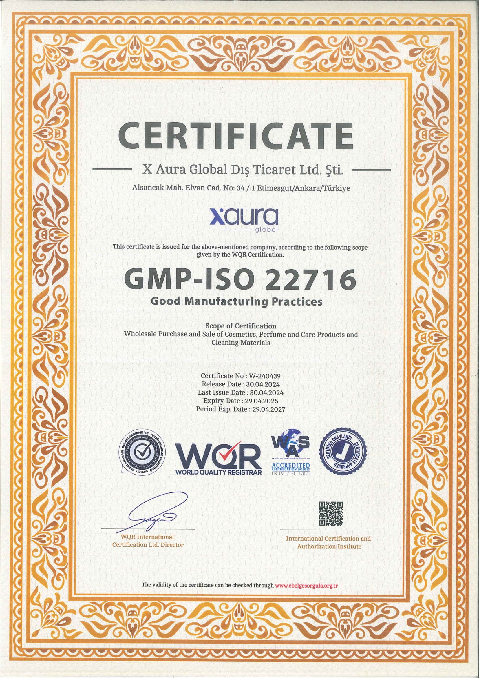 Xaura Global Sertifikalar 8