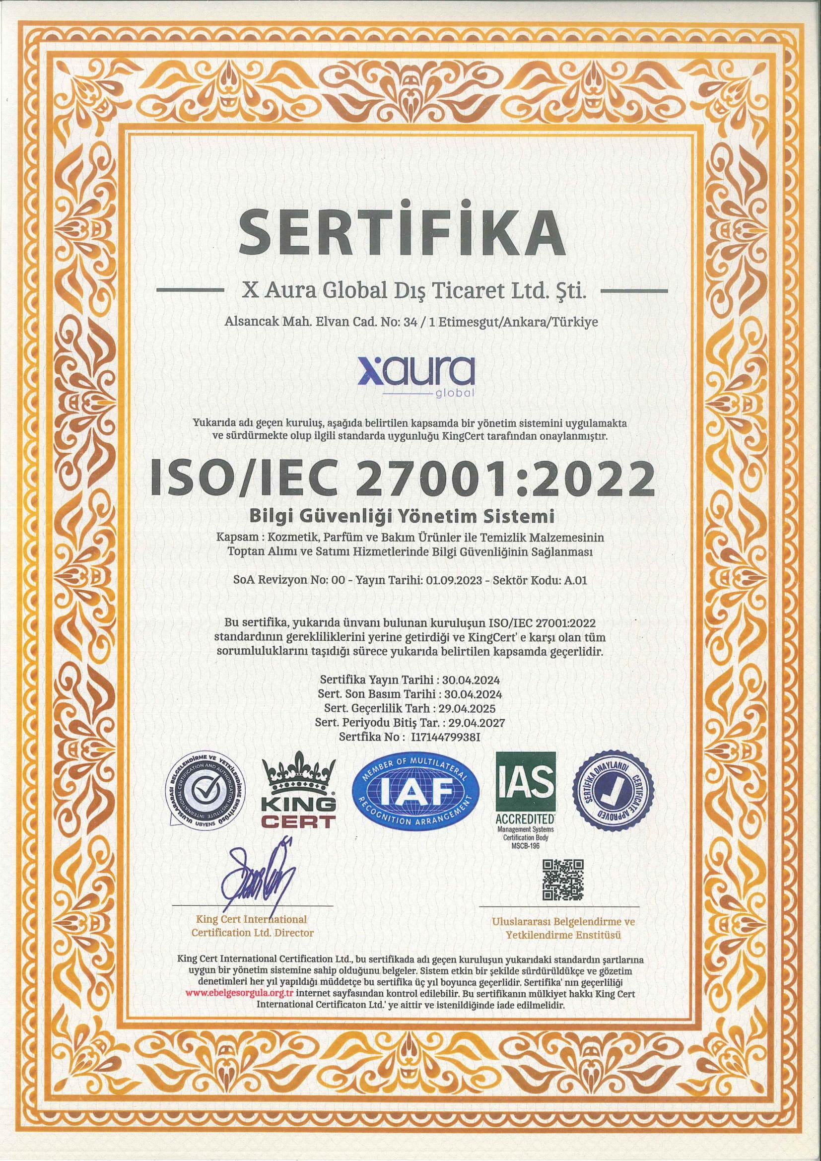 Xaura Global Sertifikalar 5