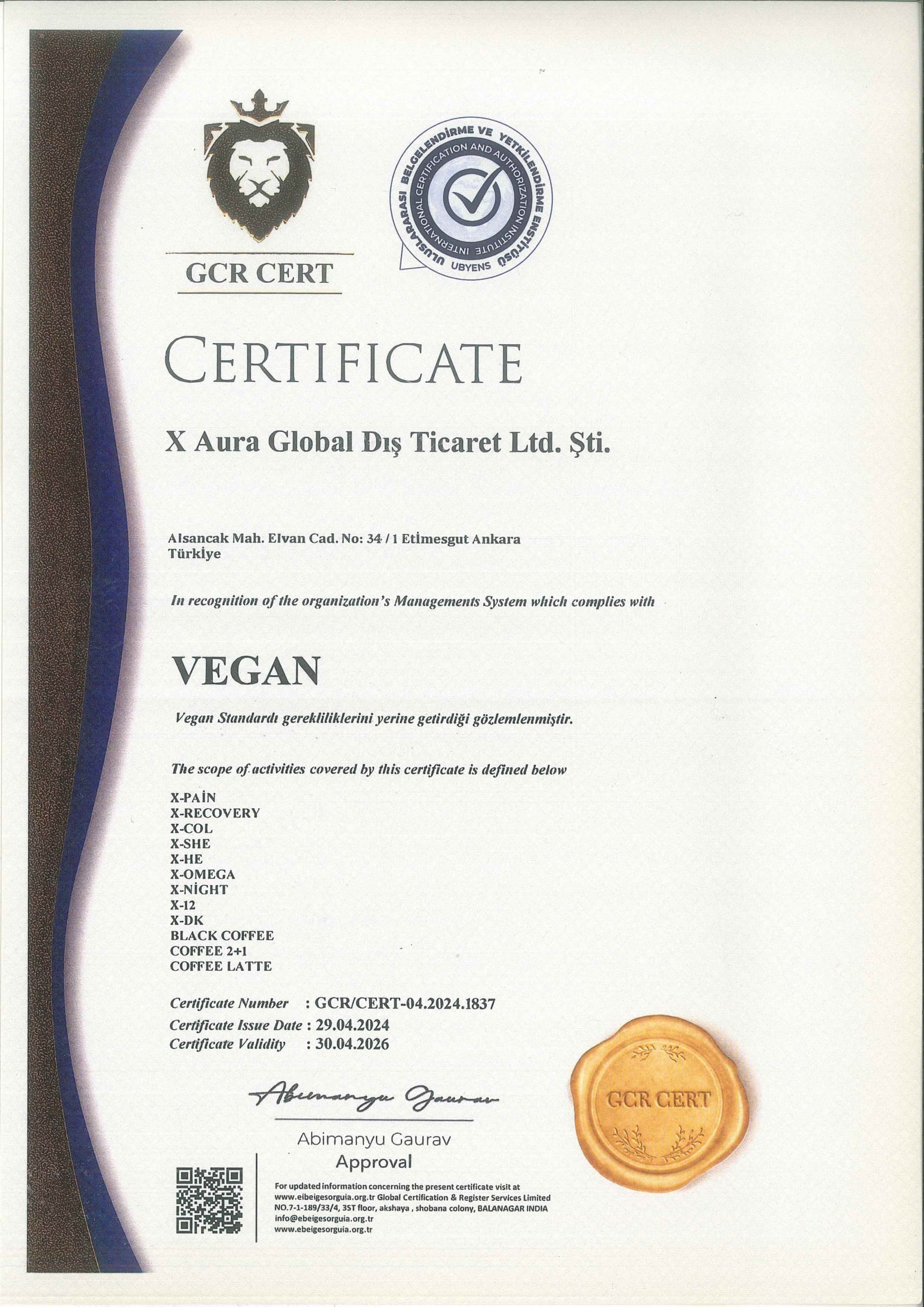 Xaura Global Sertifikalar 2