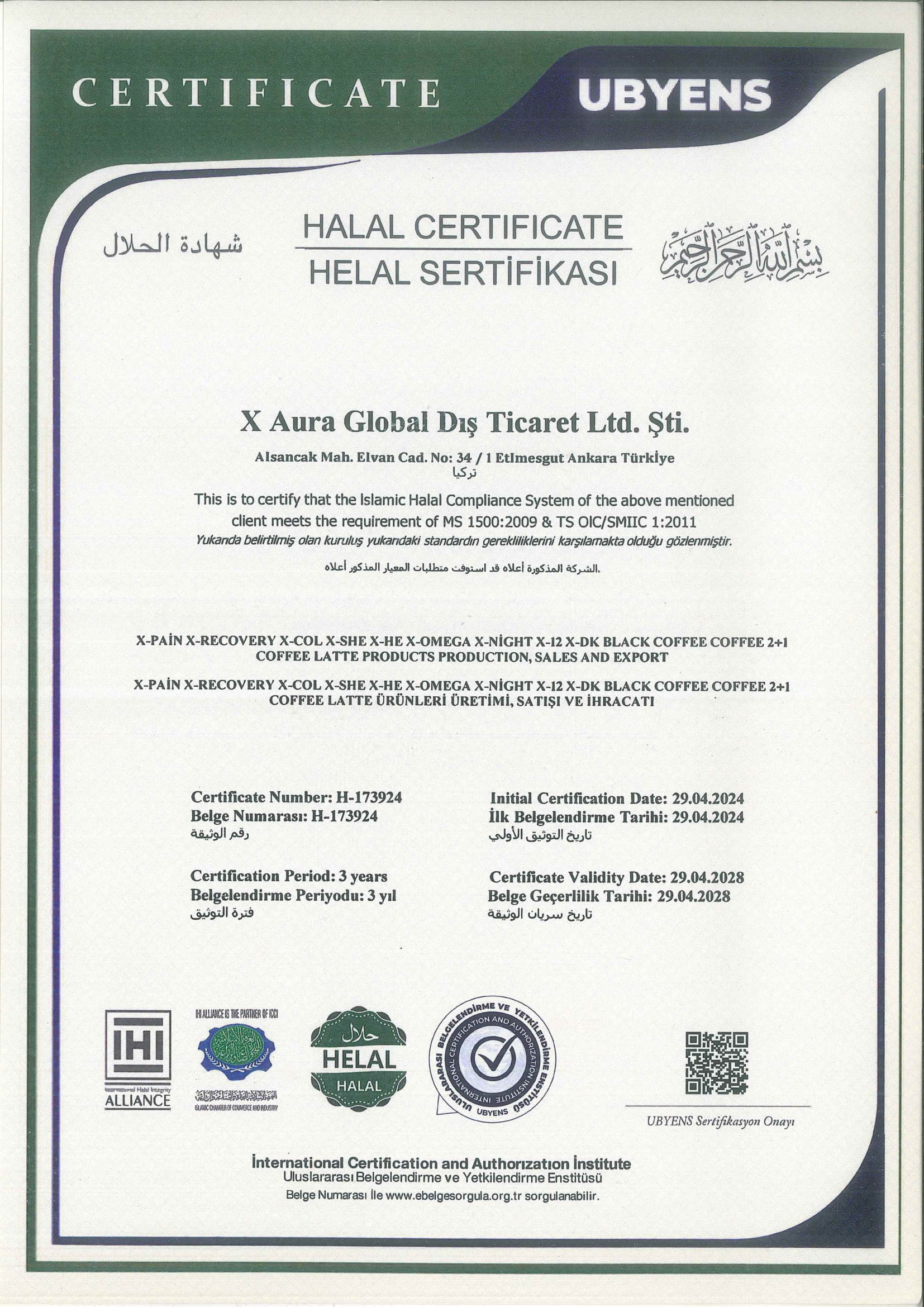 Xaura Global Sertifikalar 9