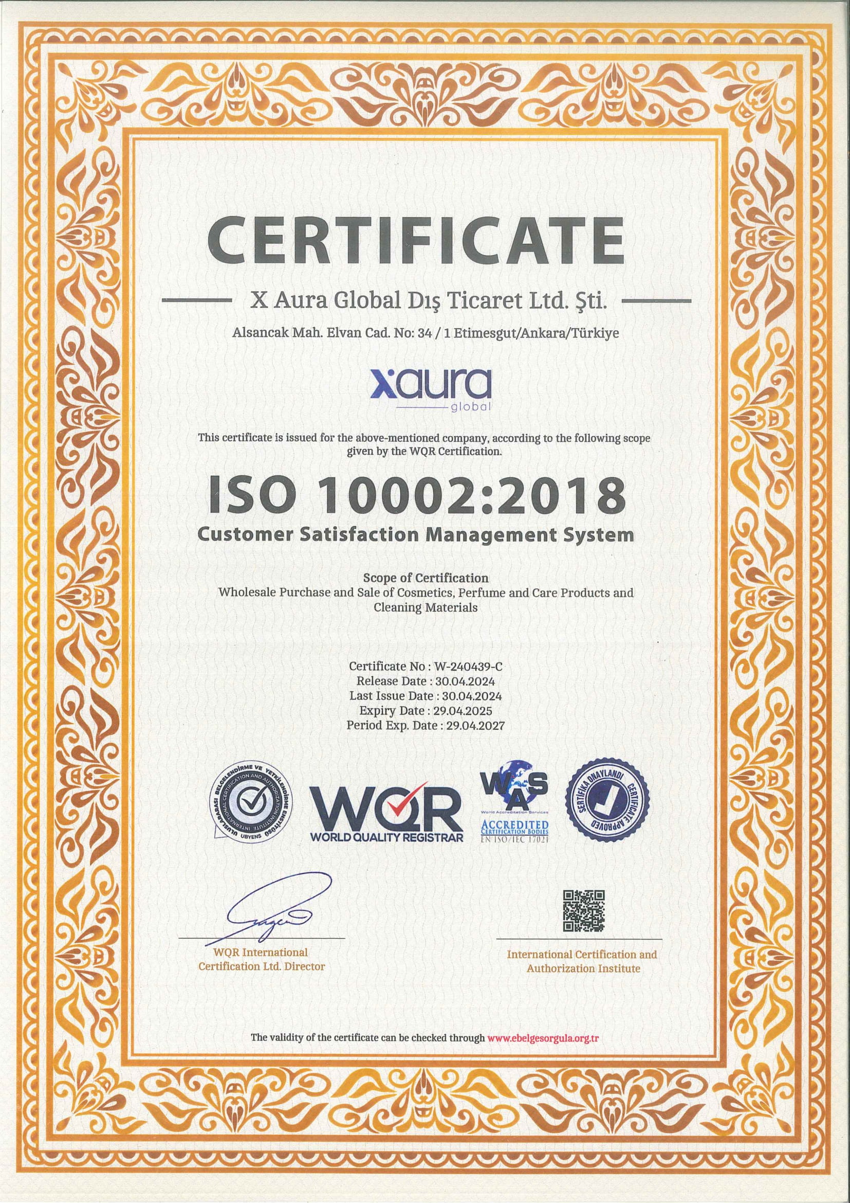 Xaura Global Sertifikalar 12