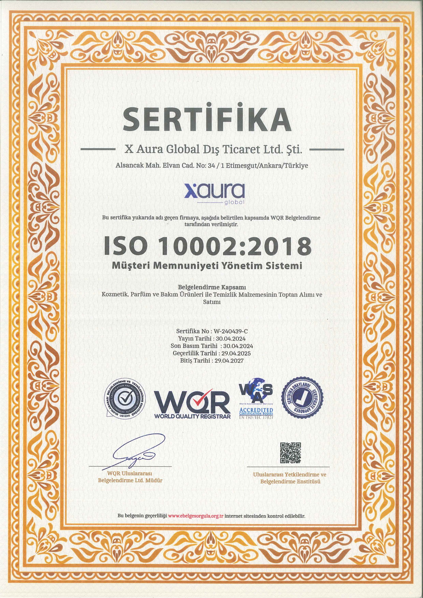 Xaura Global Sertifikalar 11