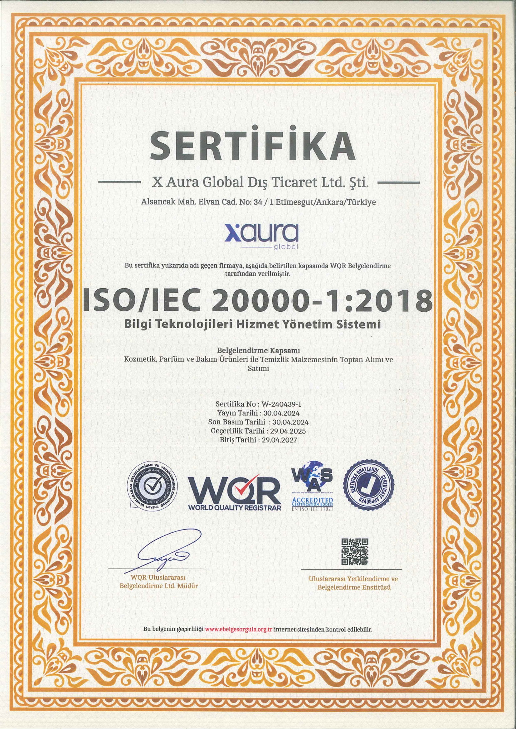 Xaura Global Sertifikalar 6